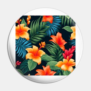 Tropical Flowers Pattern 15 Pin