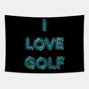 I Love Golf - Turquoise Tapestry