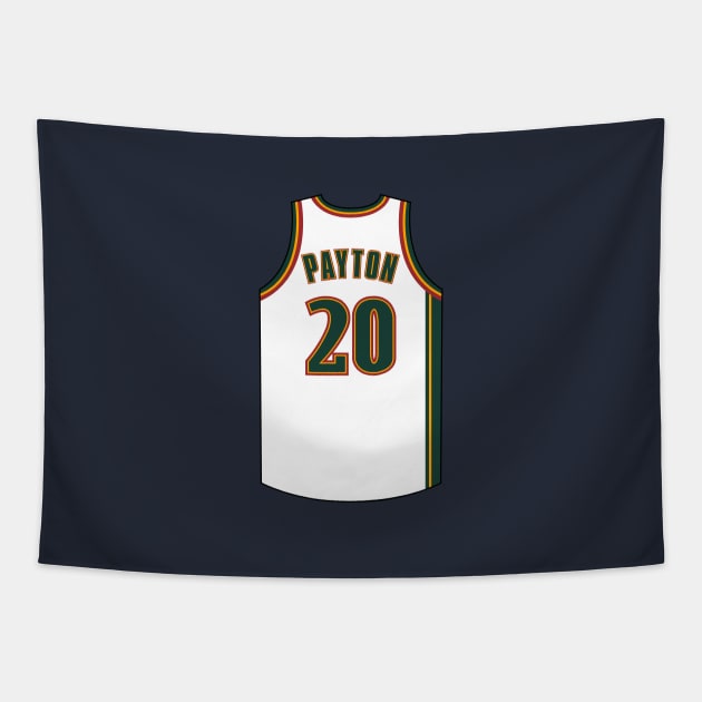 Gary Payton Seattle Supersonics Jersey Qiangy Tapestry by qiangdade