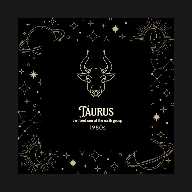 Taurus Zodiac 1980s by Catstore