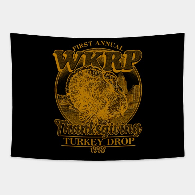 WKRP Turkey Drop 1978 Pencil Art Tapestry by Dis-WayPorartgallery