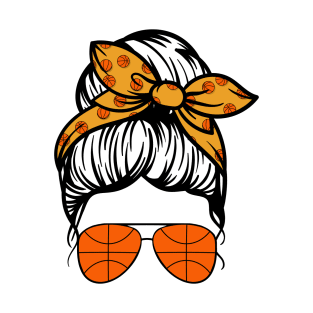 Basket ball Mom With Sunglasses T-Shirt