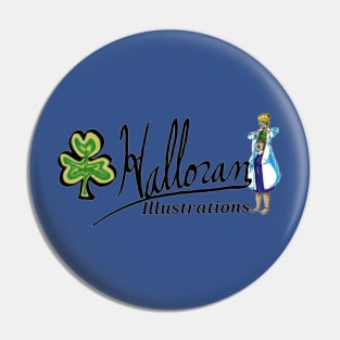 Halloran Illustrations logo Pin