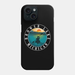 Brower Lake Kayaking Michigan Sunset Phone Case