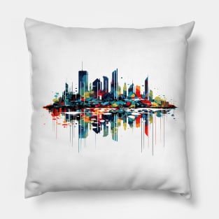 City Skylines Urbain World Fun Life Abstract Pillow