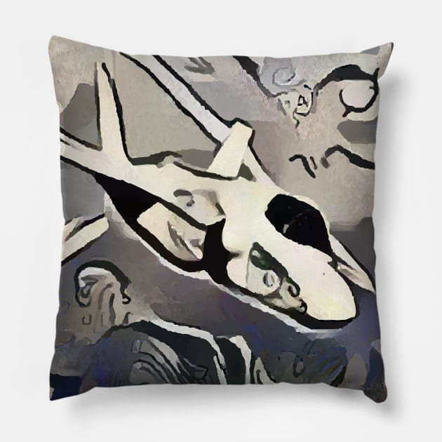 Fasbytes Aviation Fighter Jet Dream Cream Pillow by FasBytes