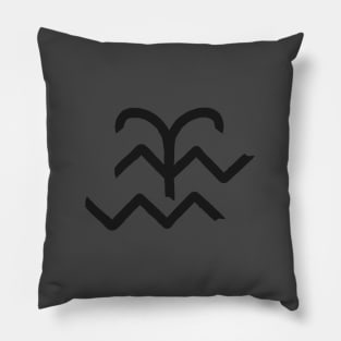 Aquarius and Aries Double Zodiac Horoscope Signs Pillow