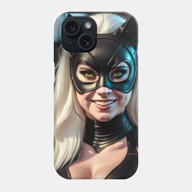 Black cat Phone Case by Mateo