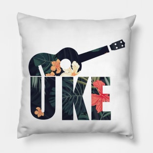 Hawaiin Ukulele Womans Tshirt Pillow