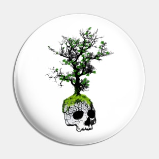 Tree Skull Spring Pin