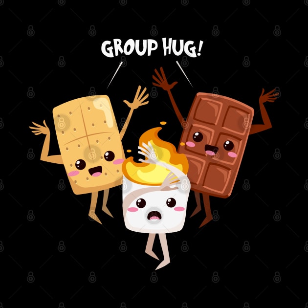 Funny Kawaii S'Mores Group Hug by DanielLiamGill