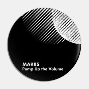 Pump Up The Volume / Minimal Graphic Design Tribute Pin