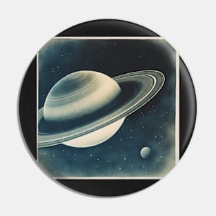 Saturn Retro Style Pin
