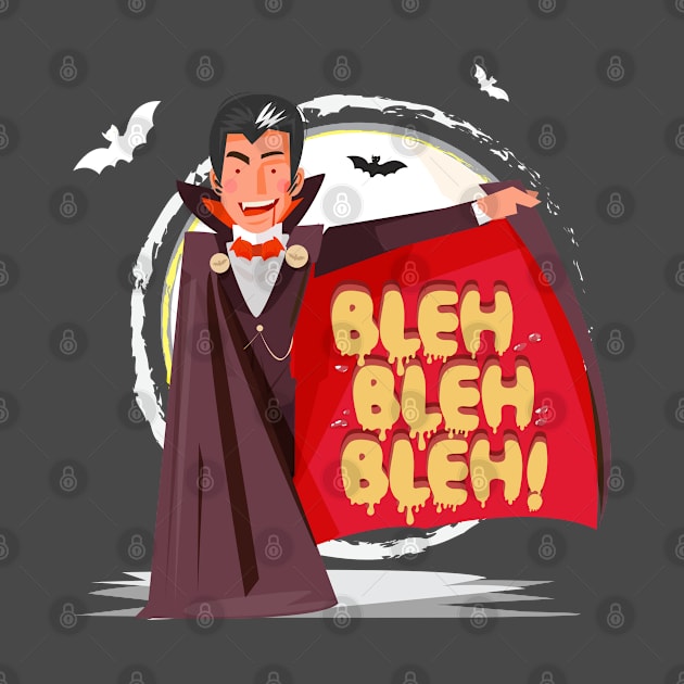 Vampire Scary and Spooky Happy Halloween Funny Graphic by SassySoClassy