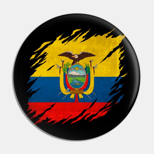 Vintage Ecuador Ecuadorian Flag Pride Pin by snnt