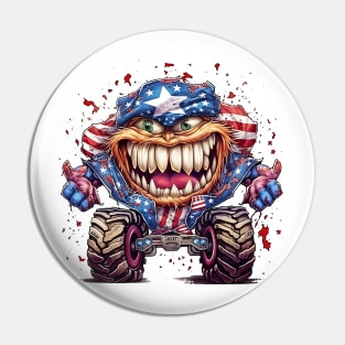 4th of July Monster Truck #1 Pin