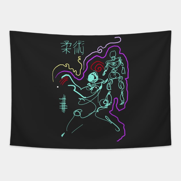 Digital jiu-jitsu - scifi foolz Tapestry by Nikokosmos