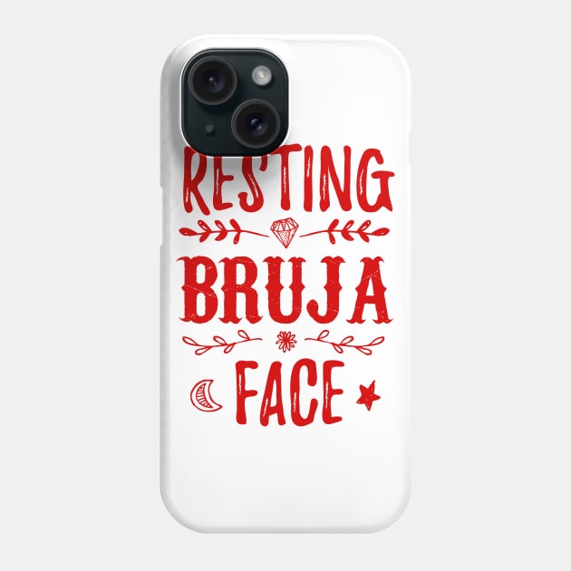 Resting Bruja Face - clean design Phone Case by verde