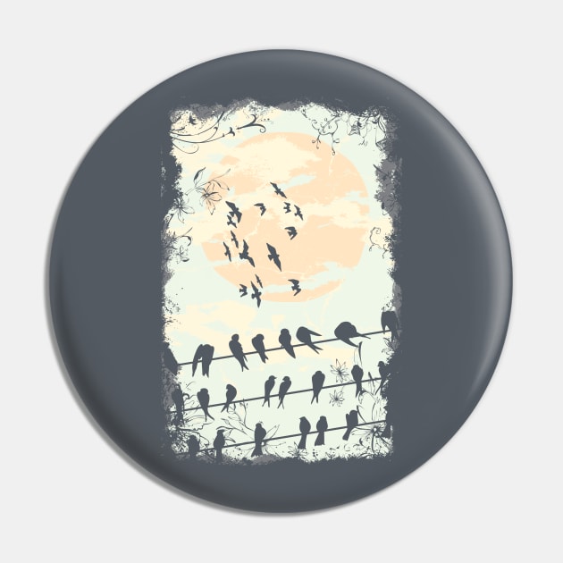 Birds by wire Pin by SerialWordAbuser