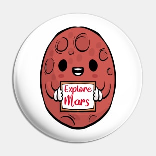 Red planet Day Pin