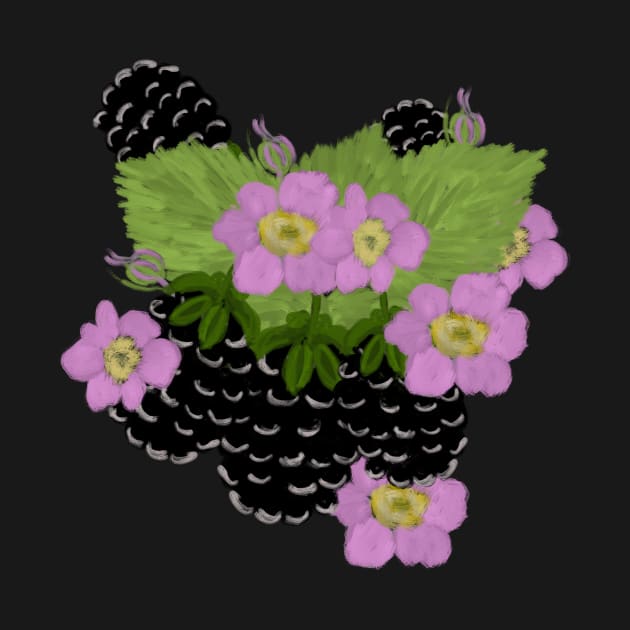 Blackberry Patch by MarcyBrennanArt