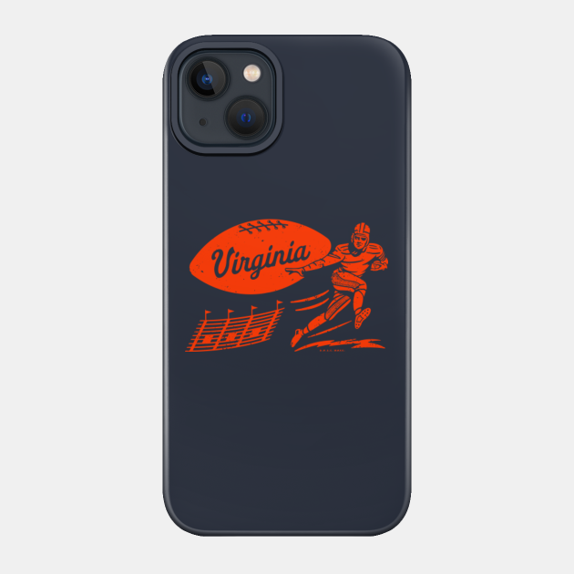 Vintage College Football - Virginia Cavaliers (Orange Virginia Wordmark) - Virginia Cavaliers - Phone Case