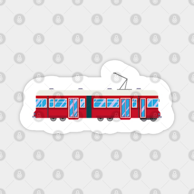 Tram, tram, train, railroad Magnet by IDesign23