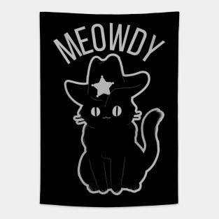 Meowdy Texas Cowboy Cat Tapestry