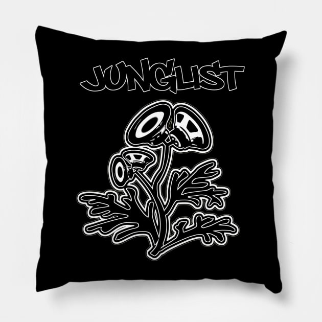 Junglist-Buds Pillow by AutotelicArt