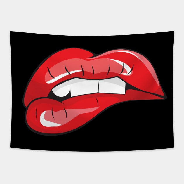 Mouth Tapestry by TambuStore