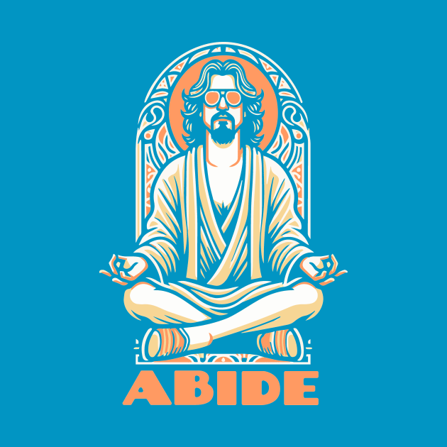 Zen Mindful Dude Lebowski Meditation Retro by GIANTSTEPDESIGN