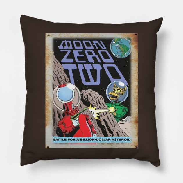 Mystery Science Rusty Barn Sign 3000 - Moon Zero Two Pillow by Starbase79