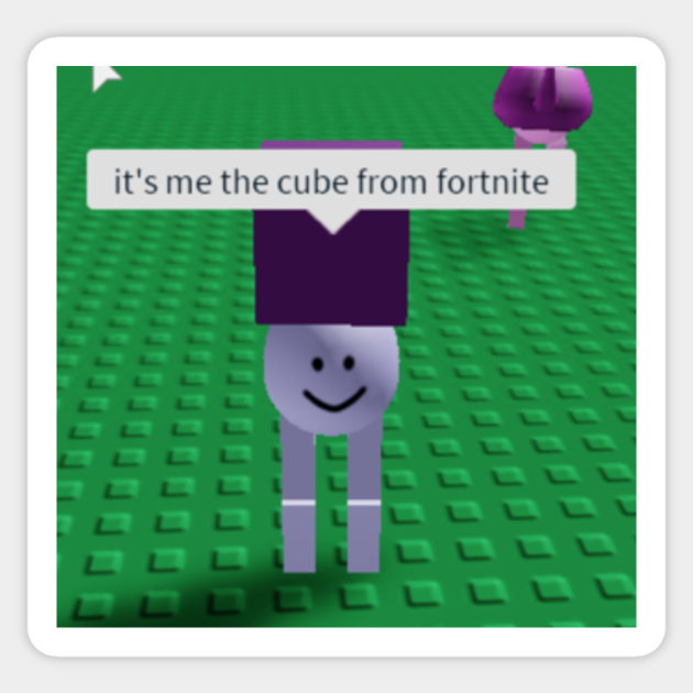 Funny Roblox Forknife Meme Sticker Teepublic - roblox purple cube