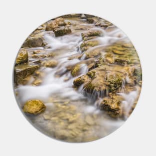 SCENERY 81 - Clear Stream Water River Rock Nature Pin