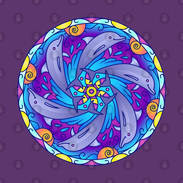 Dolphin Mandala by susannefloe