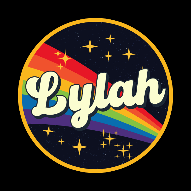 Lylah // Rainbow In Space Vintage Style by LMW Art