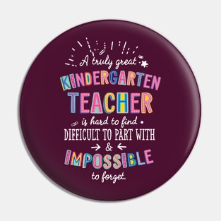 A truly Great Kindergarten Teacher Gift - Impossible to forget Pin