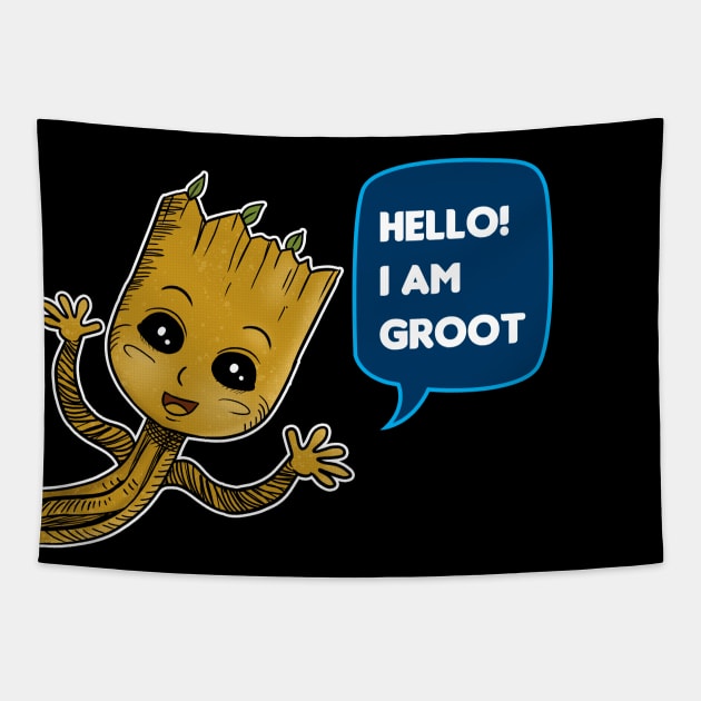 Groot Avatar Tapestry by peekxel