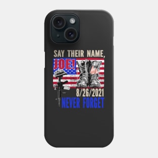 Say Their Names Joe Names Of Fallen Soldiers 13 Heroes Vintage Phone Case