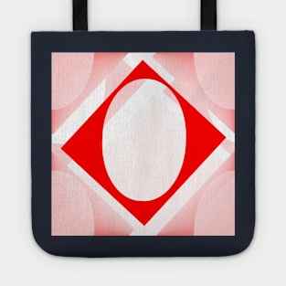 White ovals on red and pink Tote