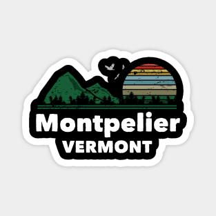Mountain Sunset Flying Birds Outdoor Montpelier Vermont Magnet
