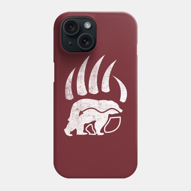 Native American Bear Paws White Print Phone Case by Eyanosa