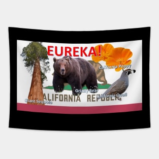 California State Flag and Symbols Tee Shirt Tapestry