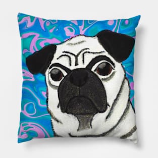 Pugly Says Back Up, Please! Pillow