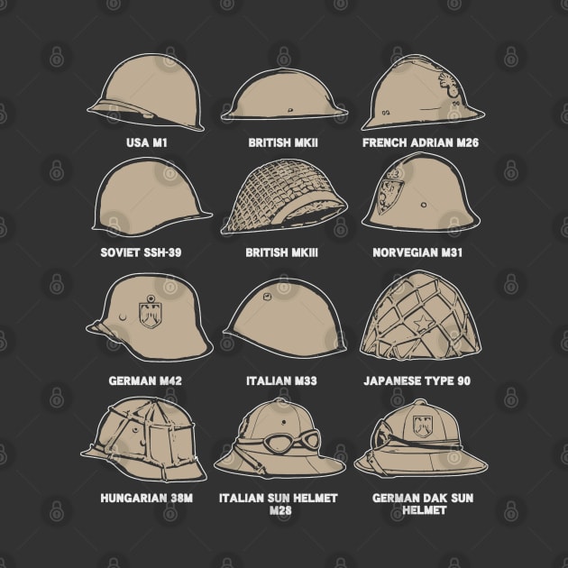 Helmets of the World War 2 by Distant War