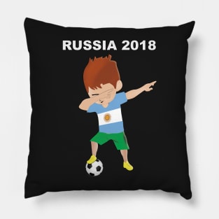 dabbing  argentina boy Pillow