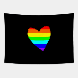 Small Bright Rainbow Valentine Heart Tapestry