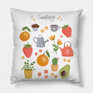 Gardening Art Print Pillow