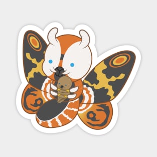 Chibi Kaiju Moth sticker/magnet Magnet