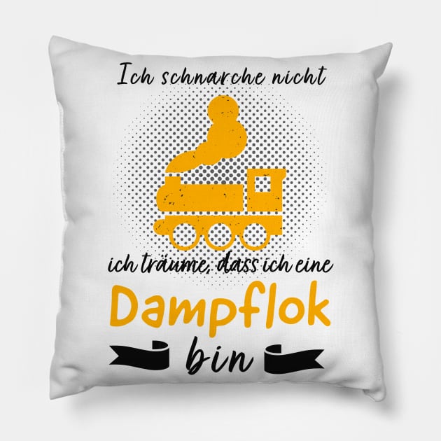 Eisenbahn Dampflok schnarchen Eisenbahner Pillow by Foxxy Merch